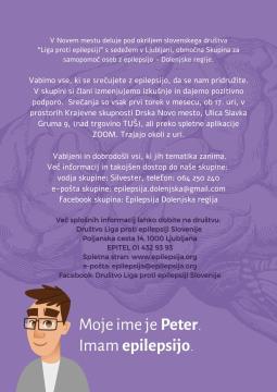PLAKAT, Dolenjska regija, skupina za samopomoč oseb z epliepsijo 30.8.2...